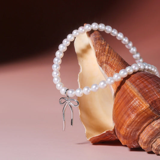 Pearl Bow Necklace