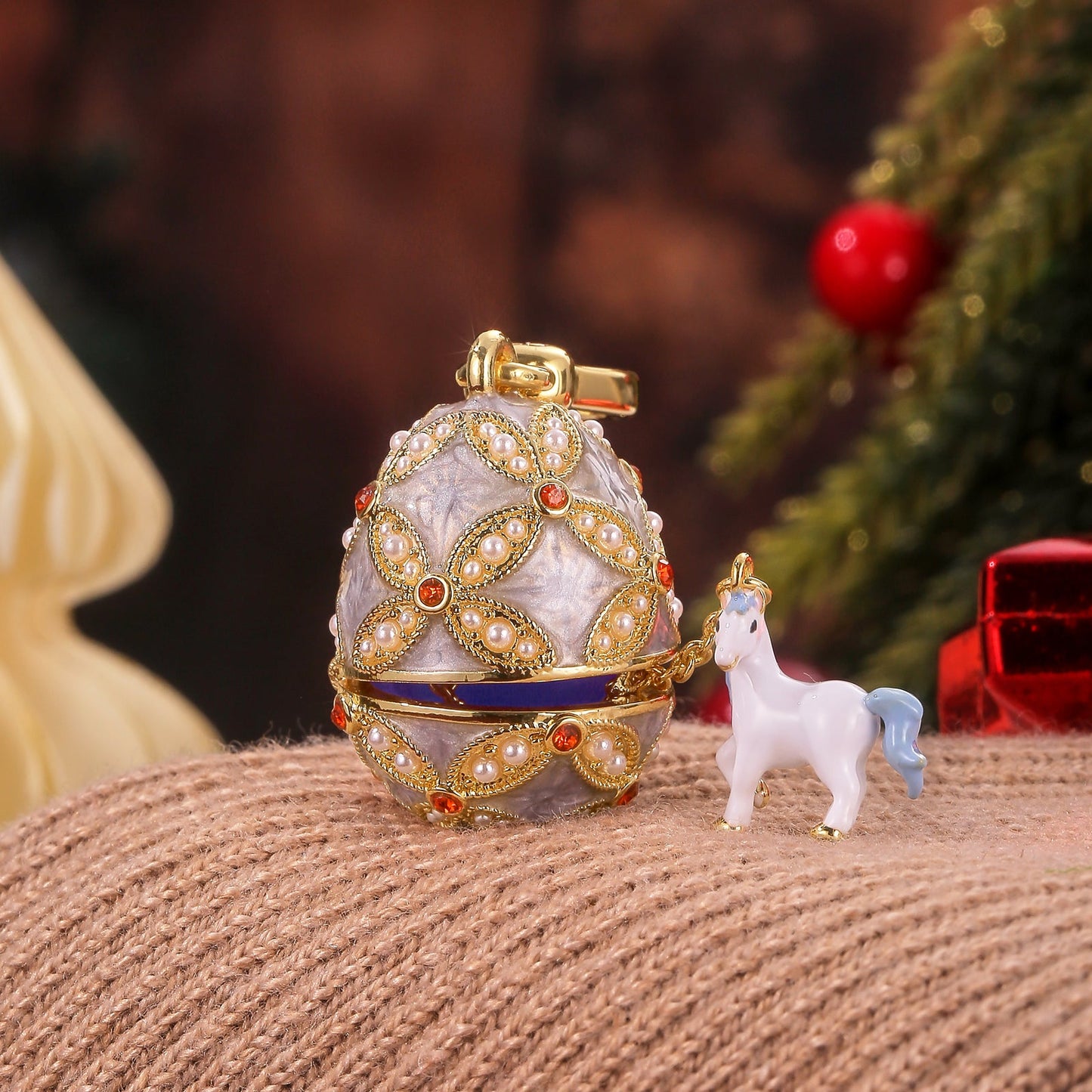 Horse Egg Locket Necklace