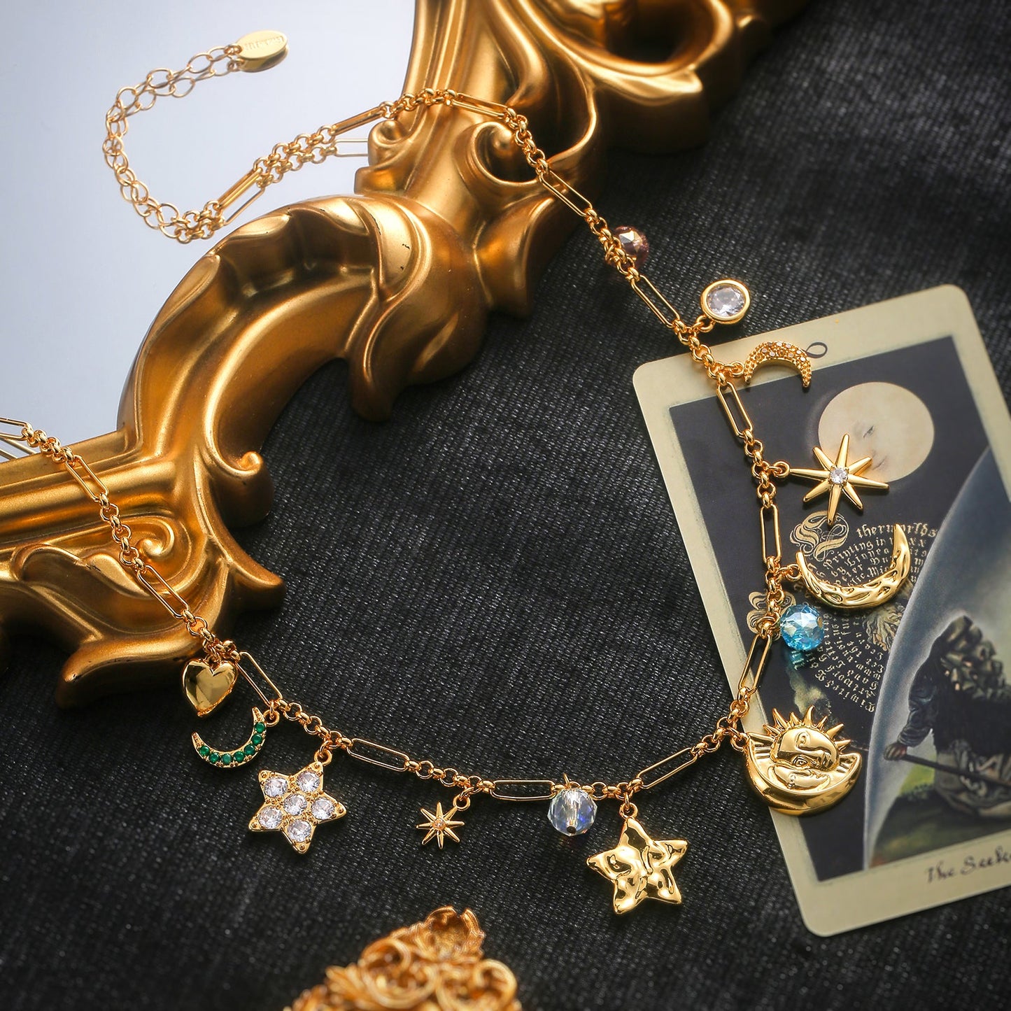 Moon Star Charm Necklace