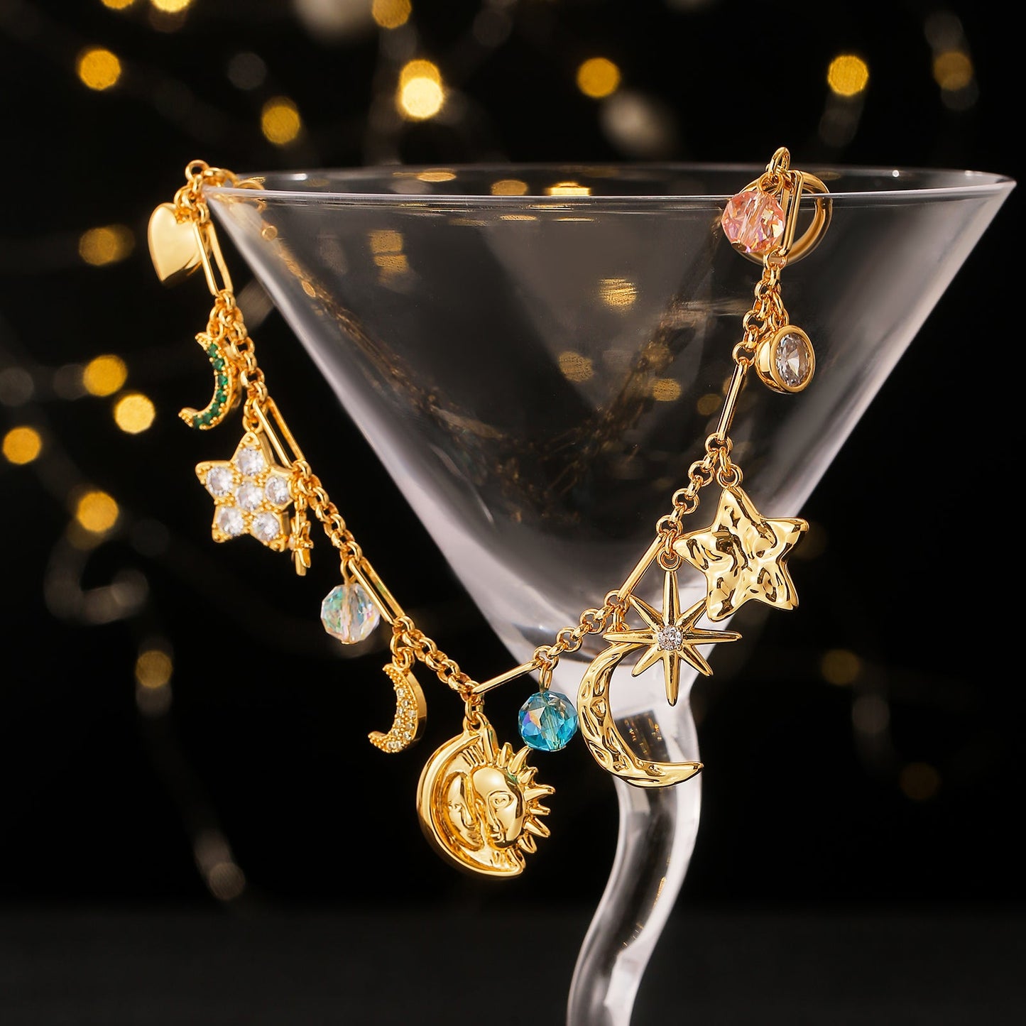 Moon Star Charm Necklace