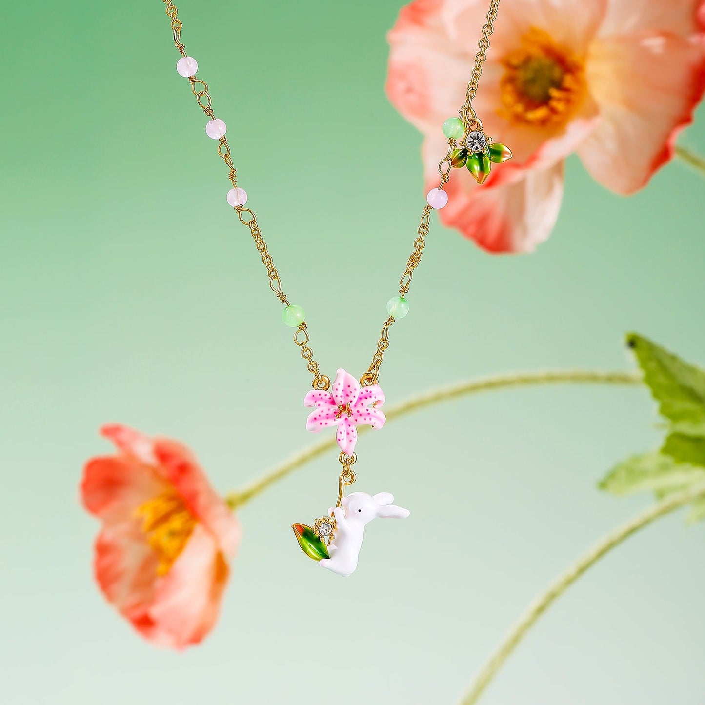 Lily Rabbit Necklace