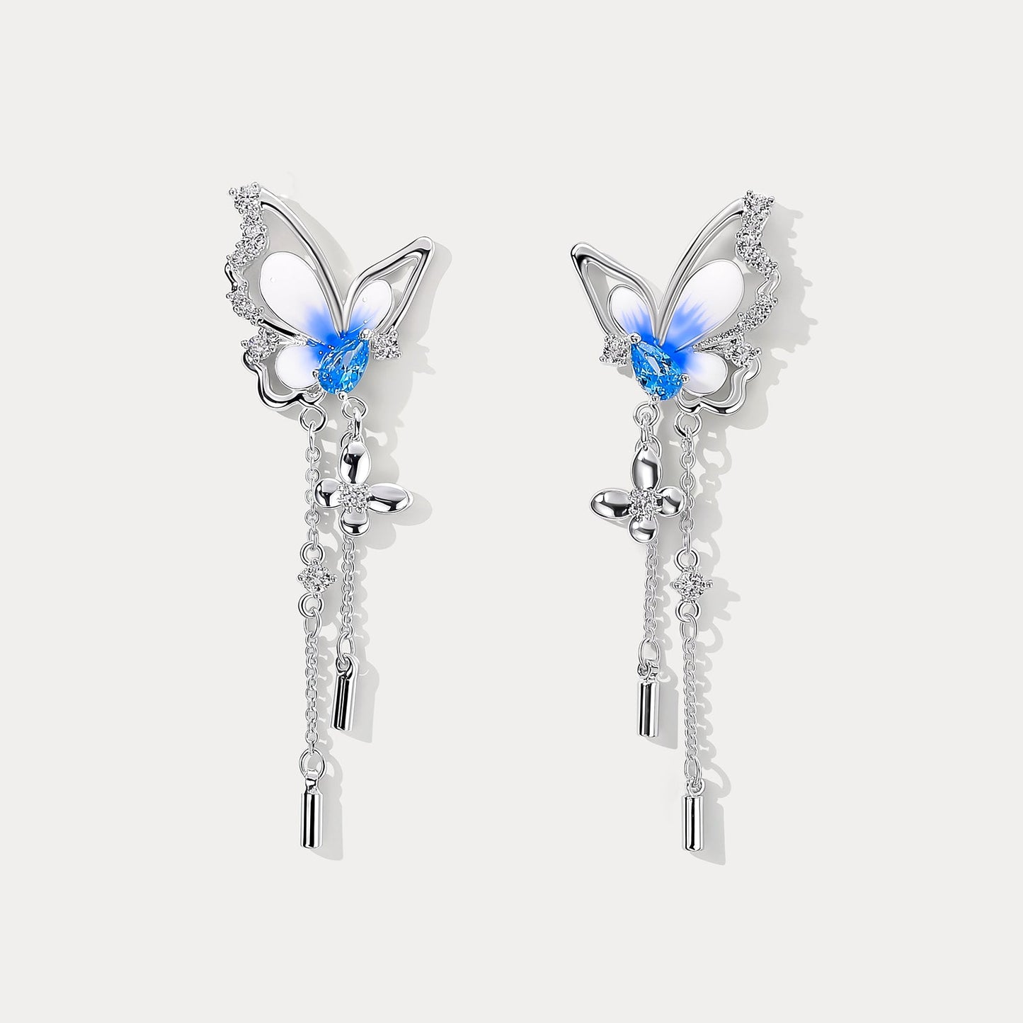 Butterfly Pearl Drop Earrings
