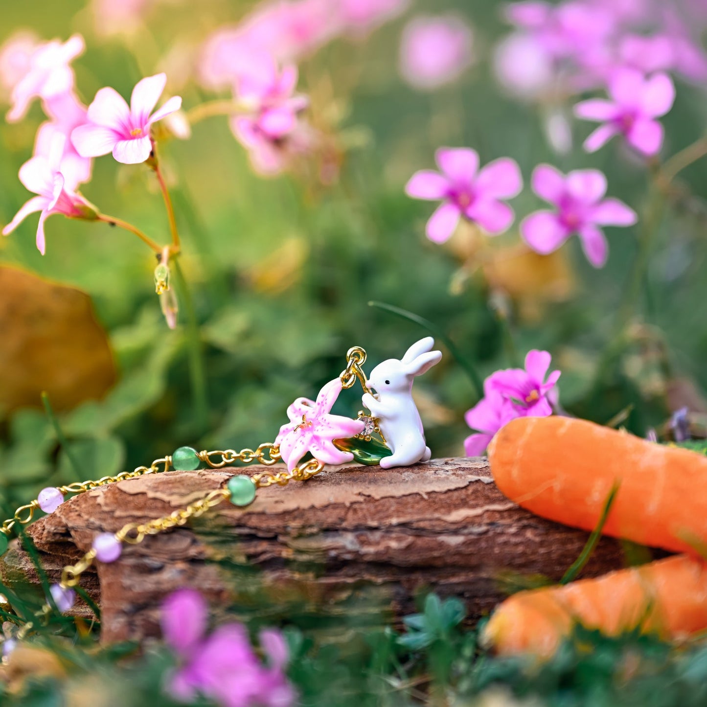 Lily Rabbit Necklace
