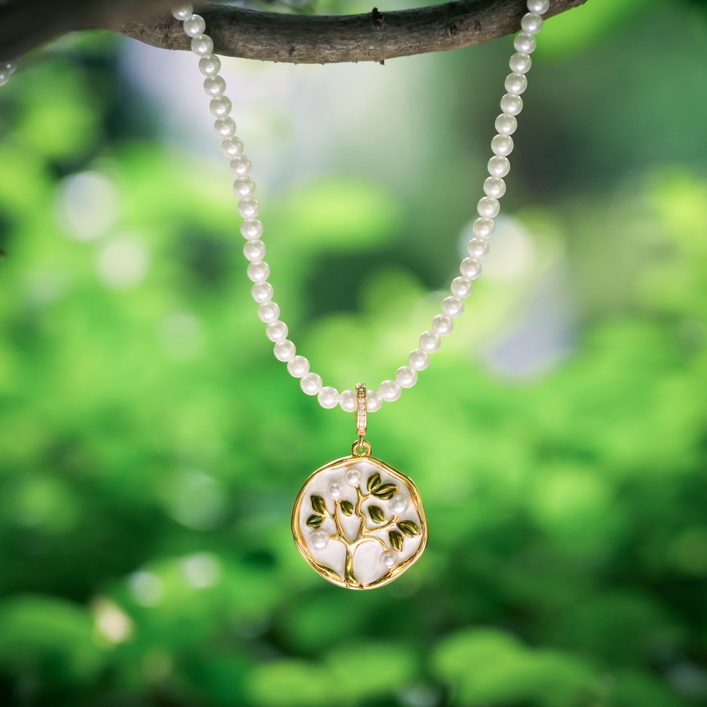 Tree of Life Pearl Necklace