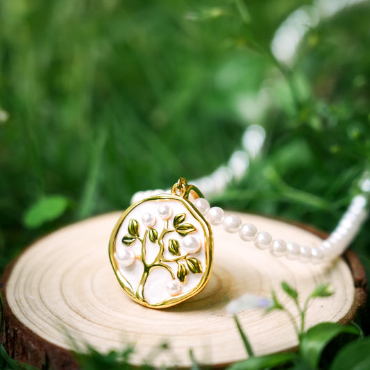 Tree of Life Pearl Necklace