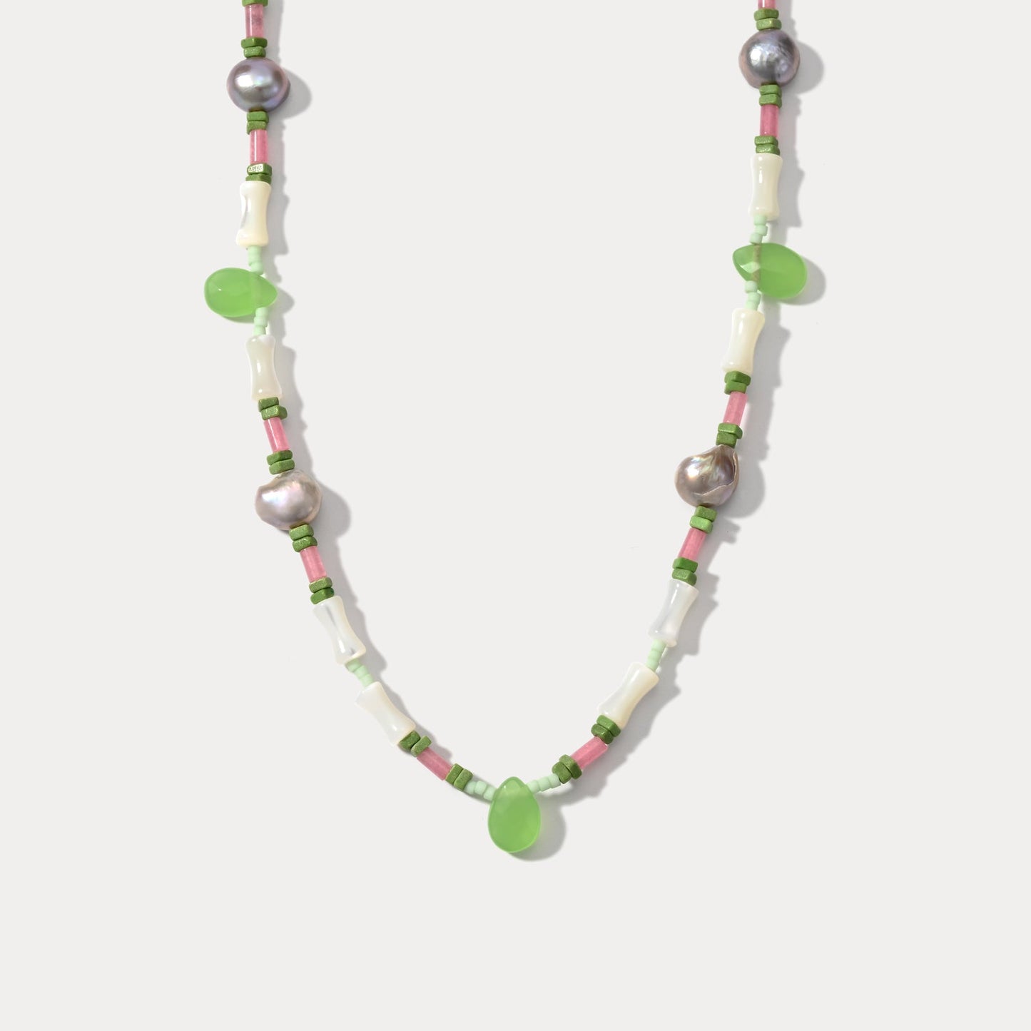Matcha Dainty Bead Necklace