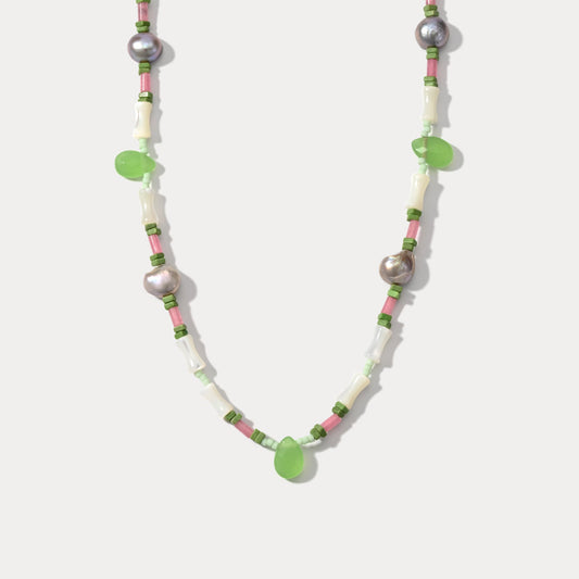 Matcha Dainty Bead Necklace