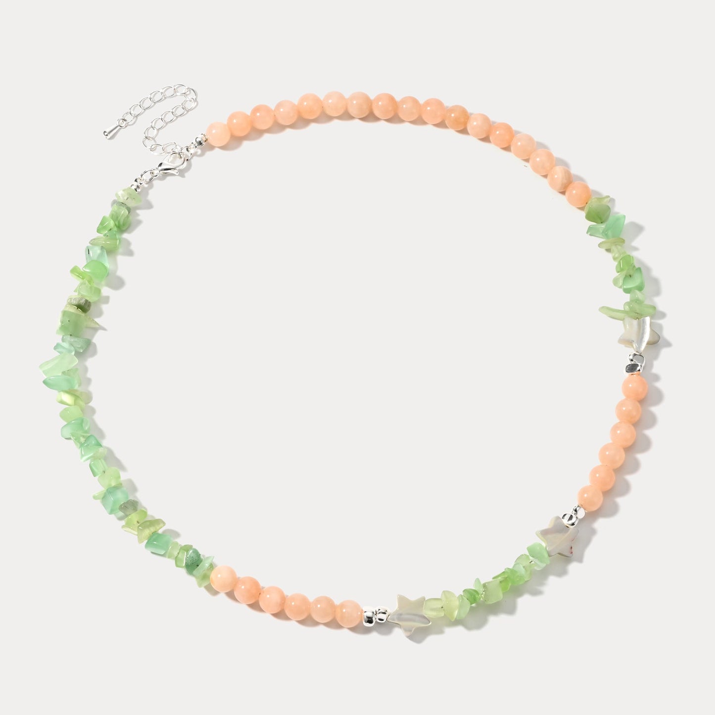 Star Peridot Chip Bead Necklace