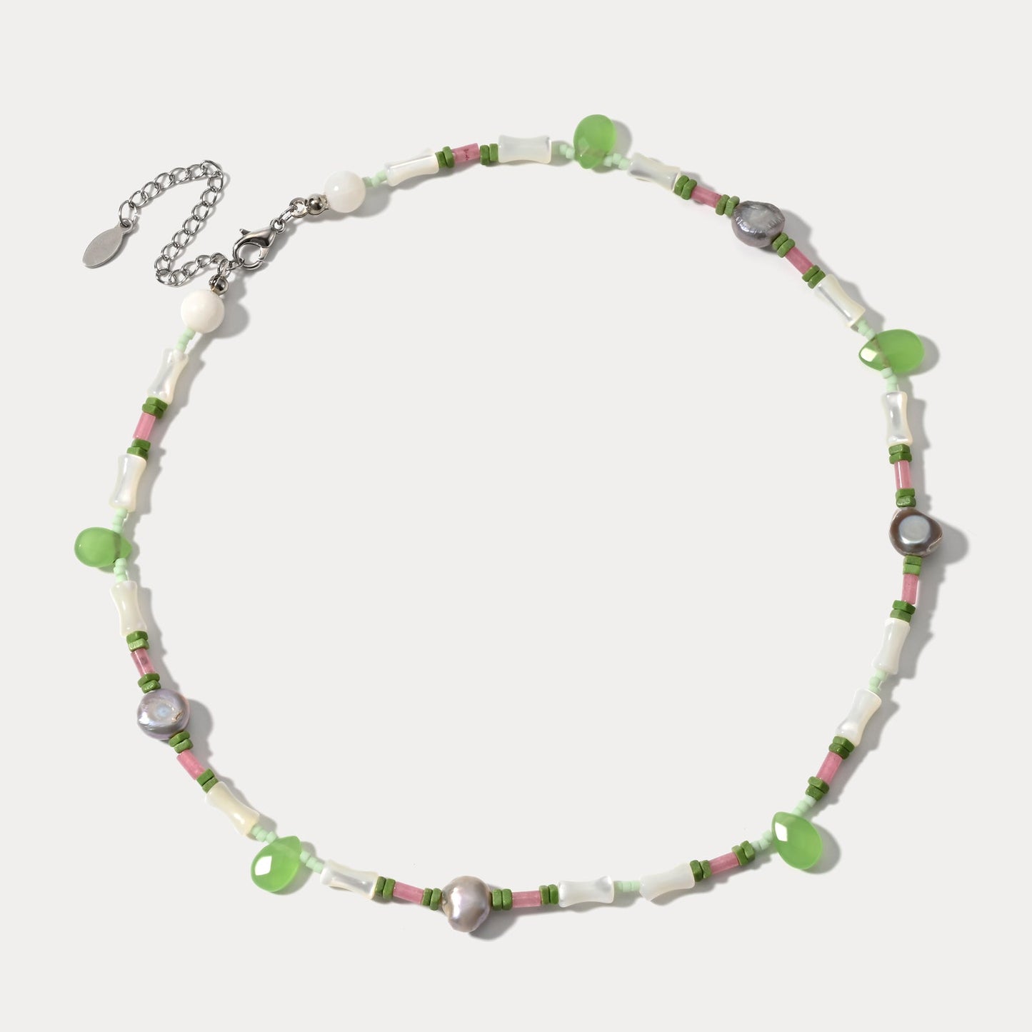 Matcha Dainty Bead Necklace