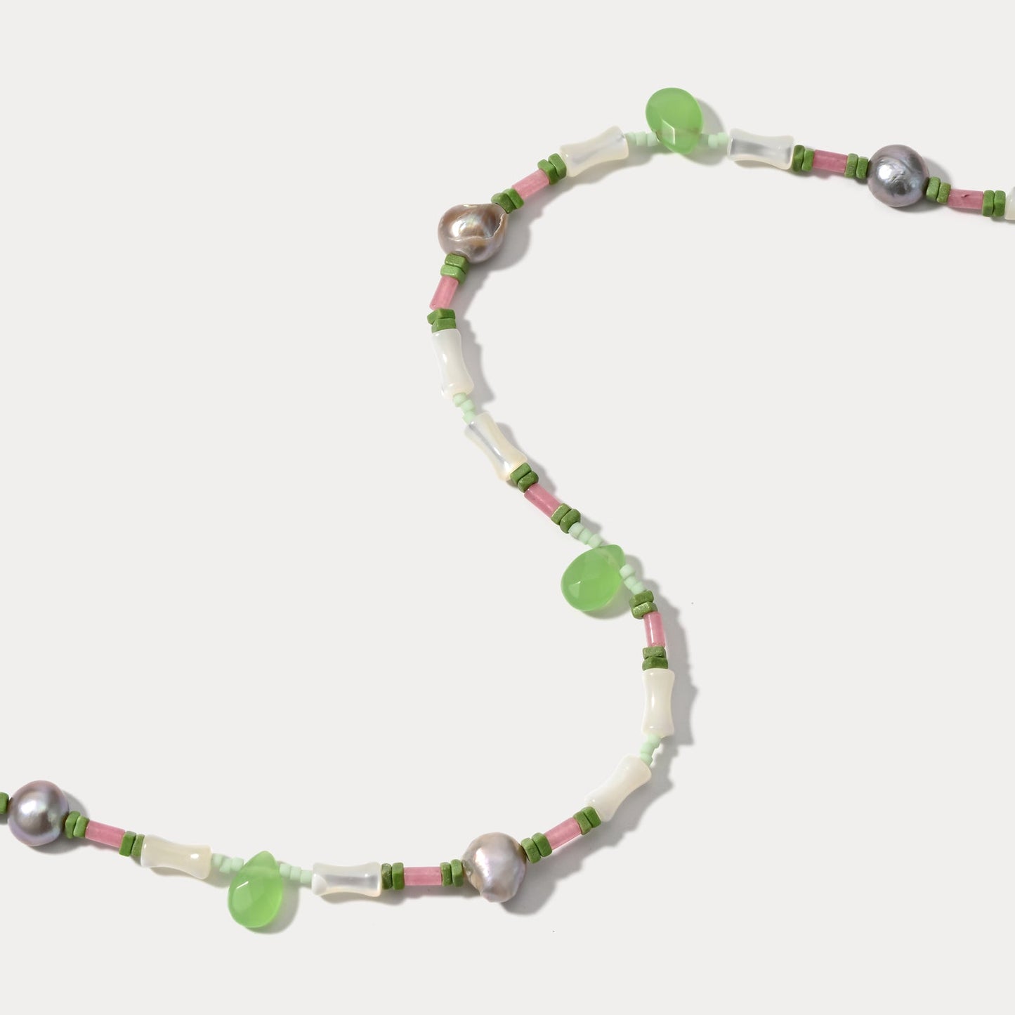 Matcha Dainty Bead Necklace