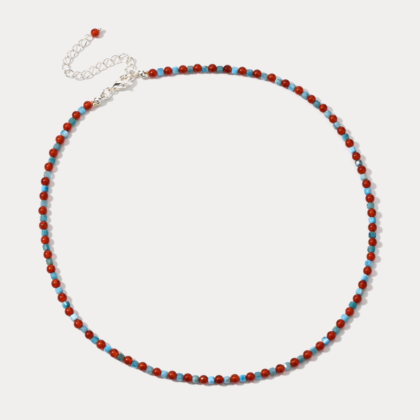 Red Agate Seed bead Necklace