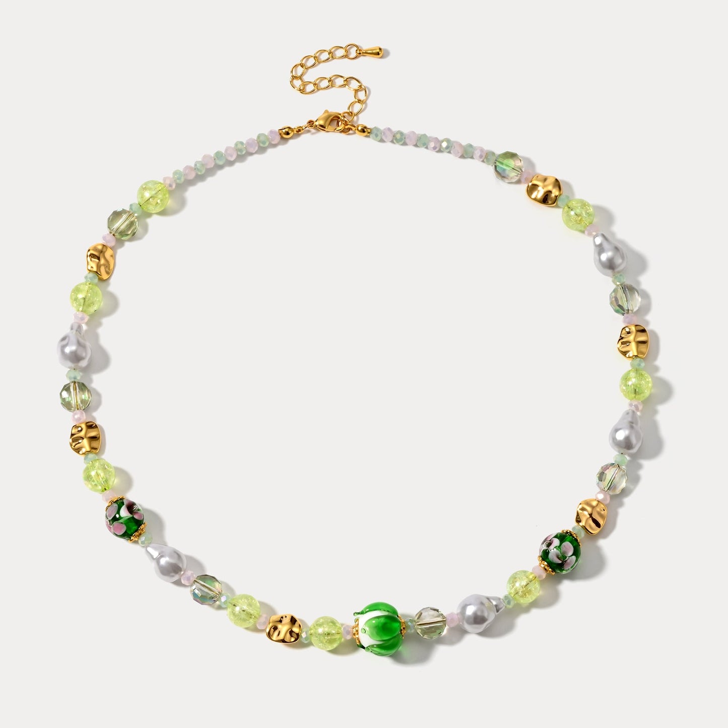 Lotus Pearl Beaded Necklace