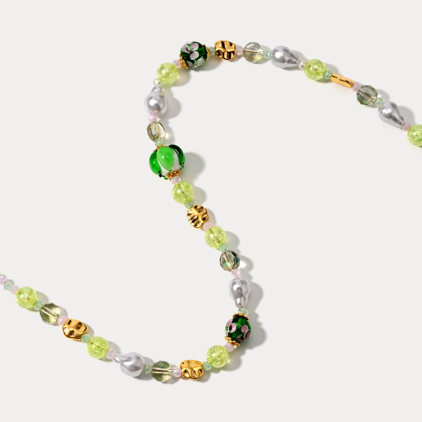 Lotus Pearl Beaded Necklace