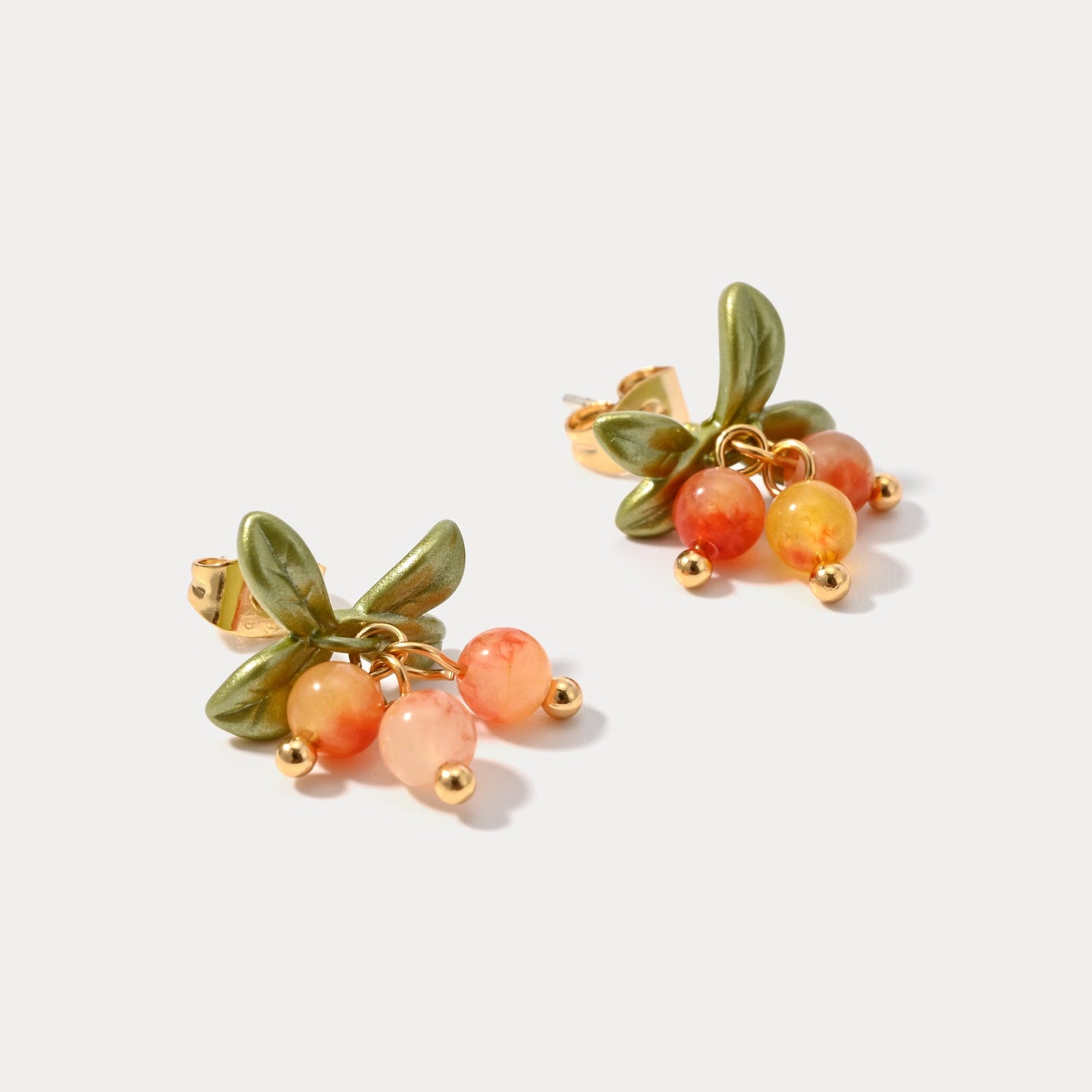 Orange Berry Earrings