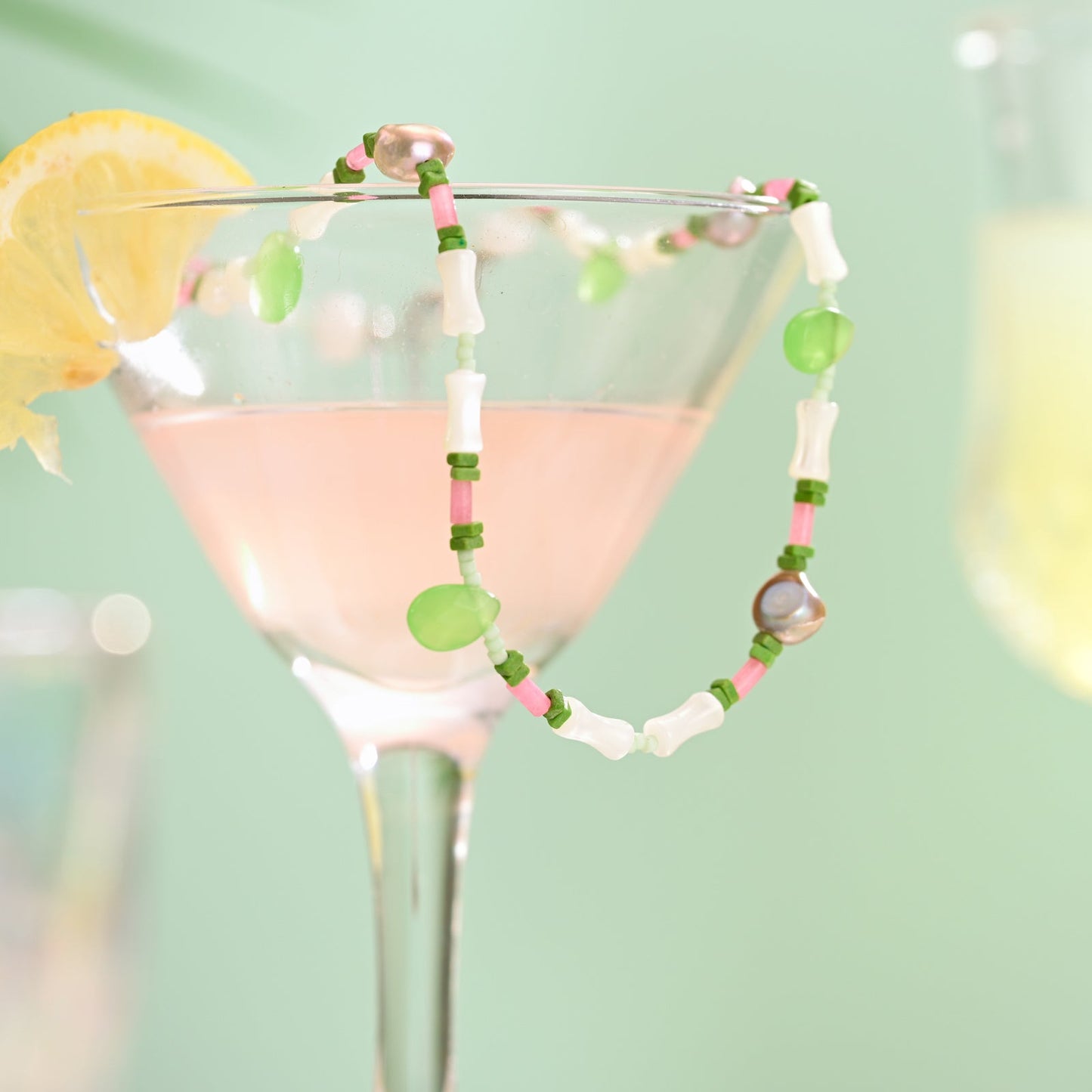 Matcha Dainty Bead Necklace