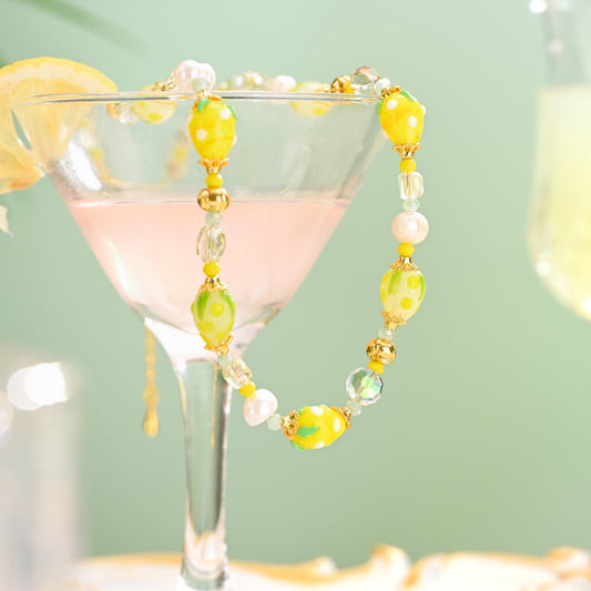 Raspberry Beaded Necklace