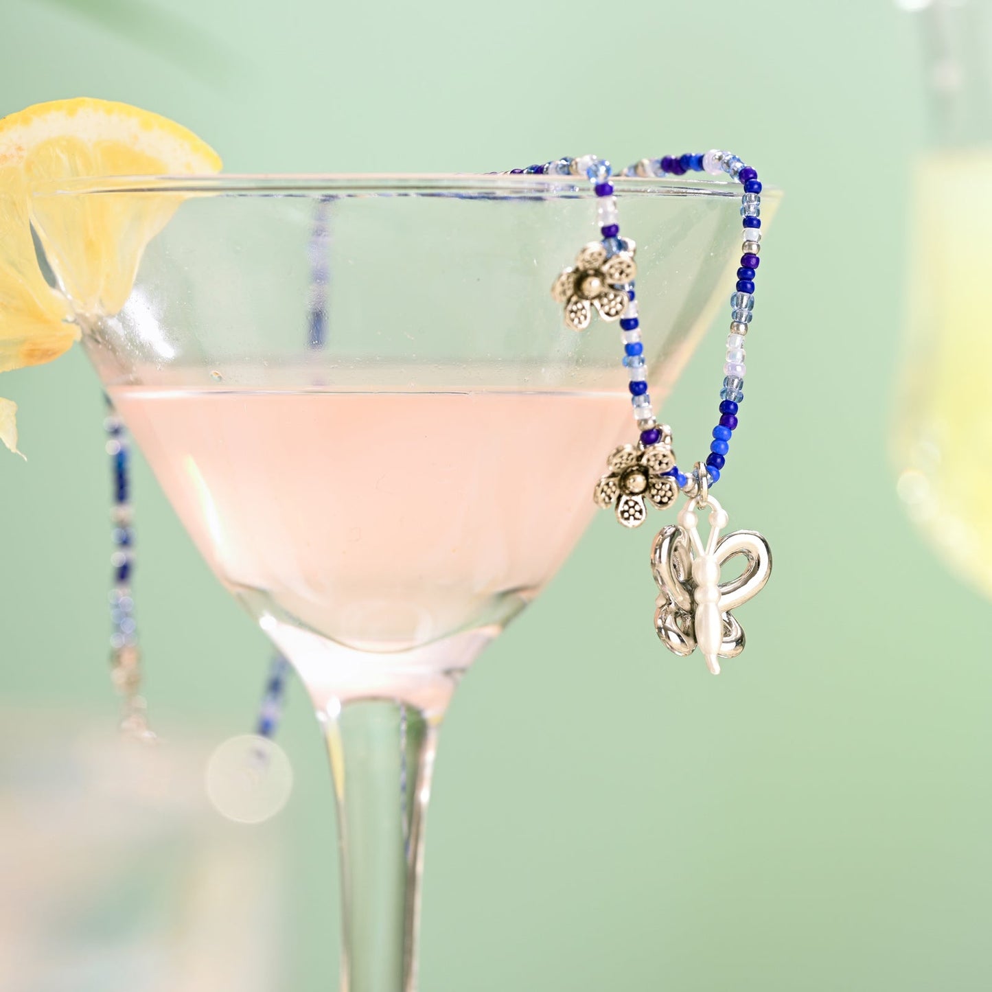 Flower Butterfly Bead Necklace