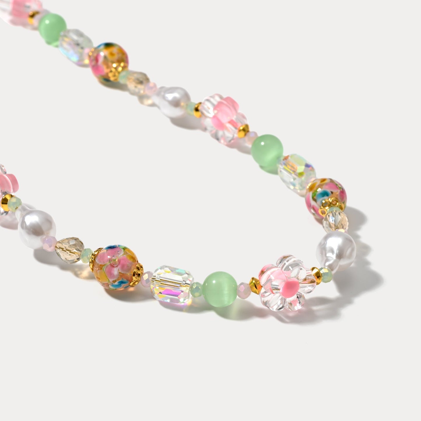 Pastel Natural Stone Beaded Necklace