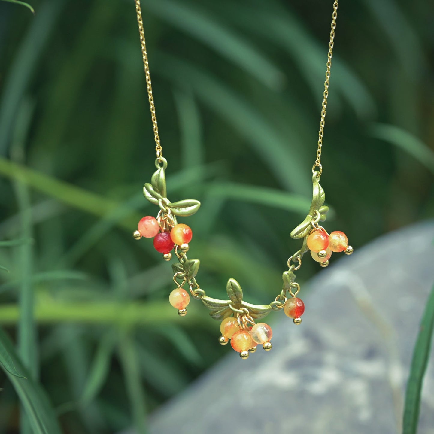 Orange Berry Necklace