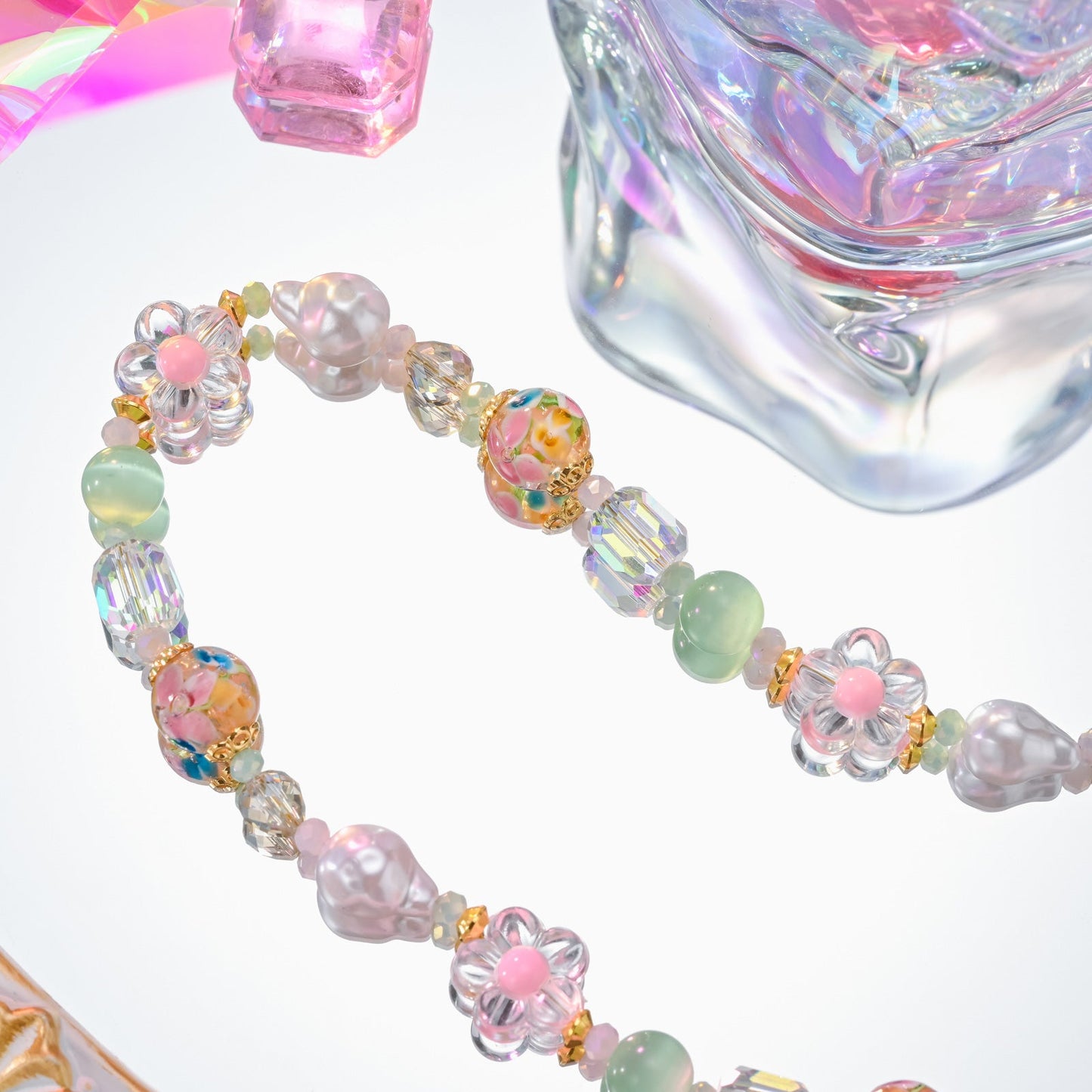 Pastel Natural Stone Beaded Necklace