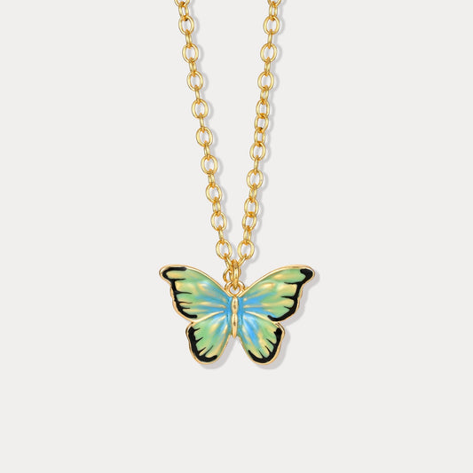 Green Butterfly Necklace