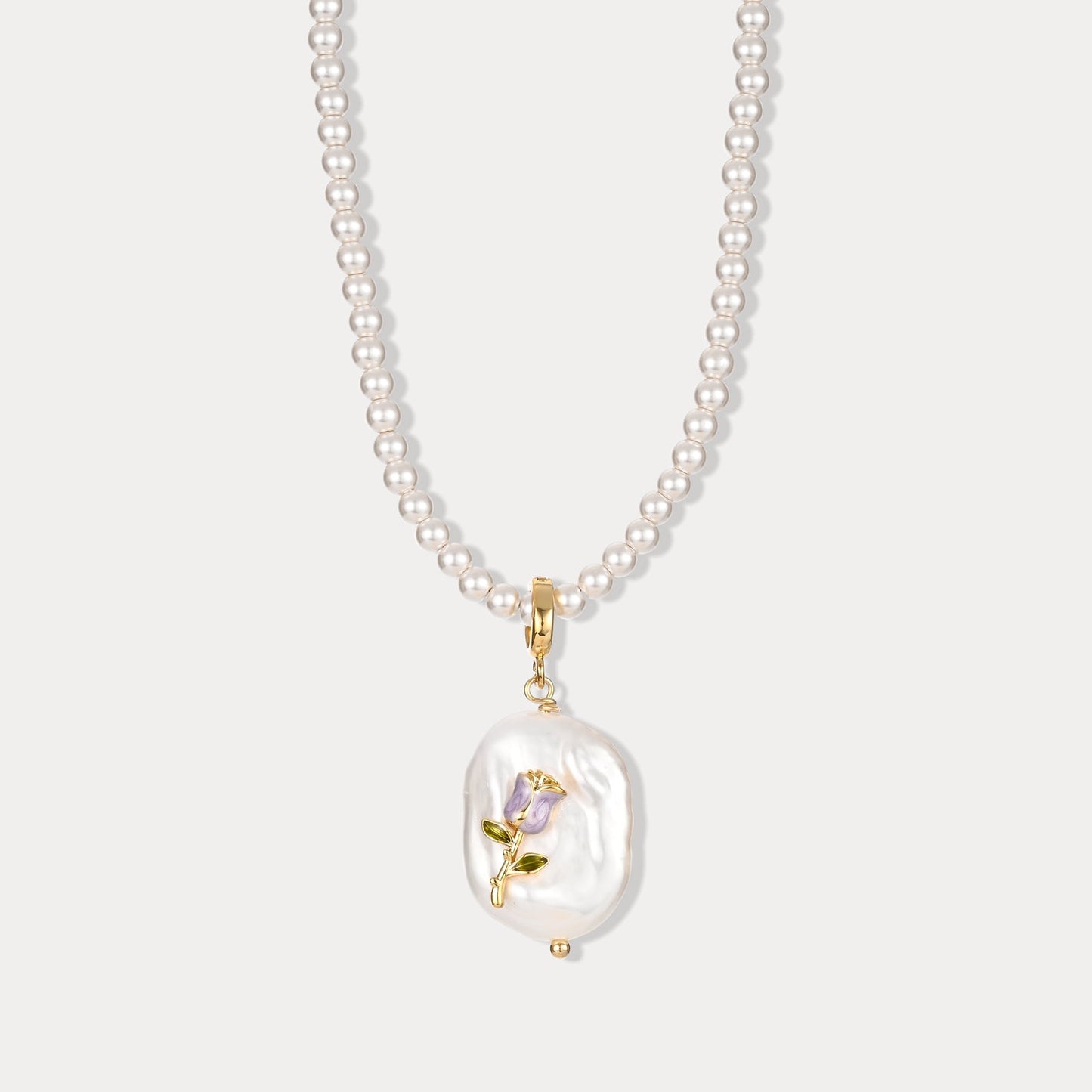 Pearl Rose Necklace