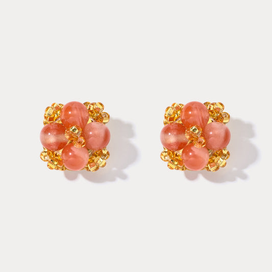 Vintage Agate Stud Earrings