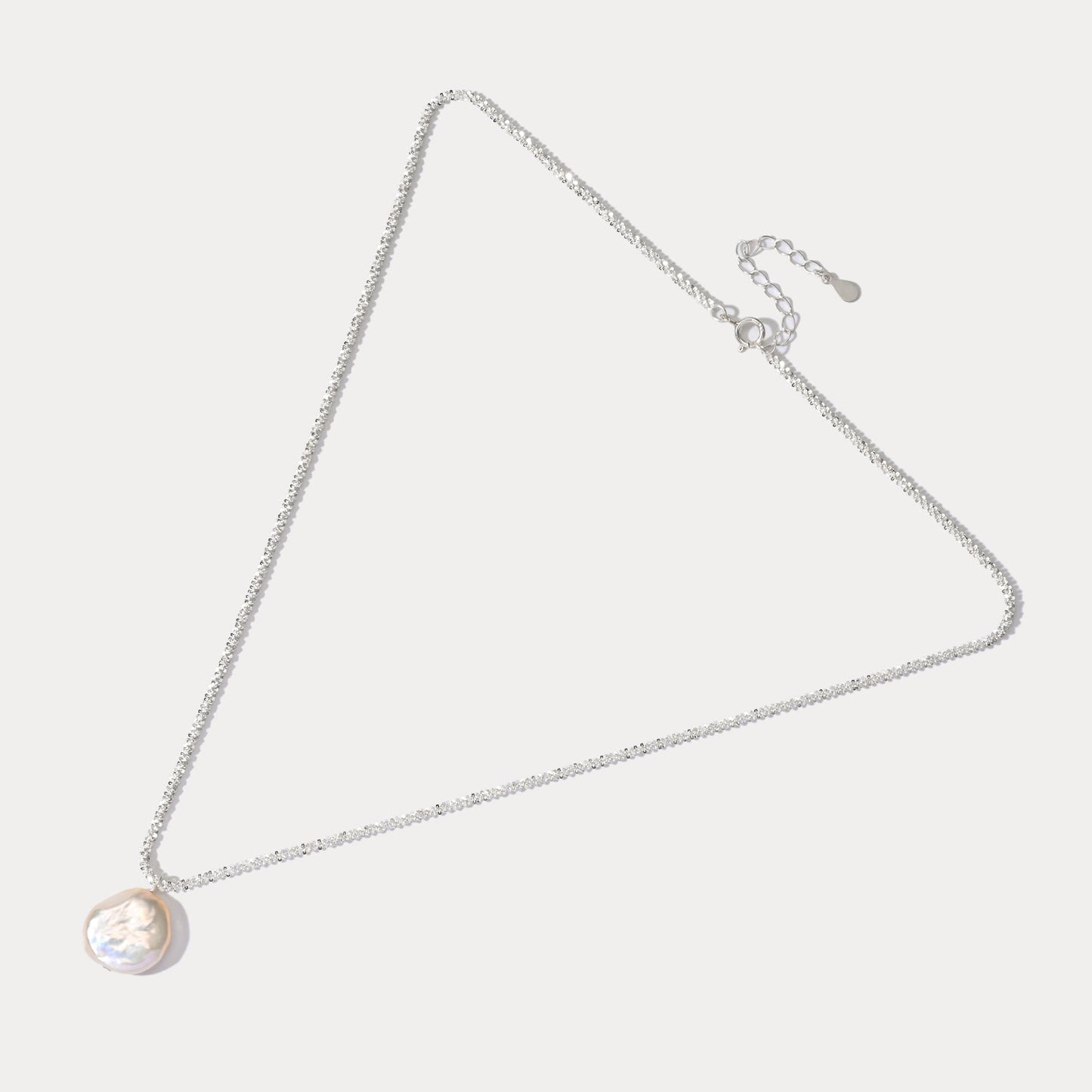 Silver Baroque Pearl Necklace