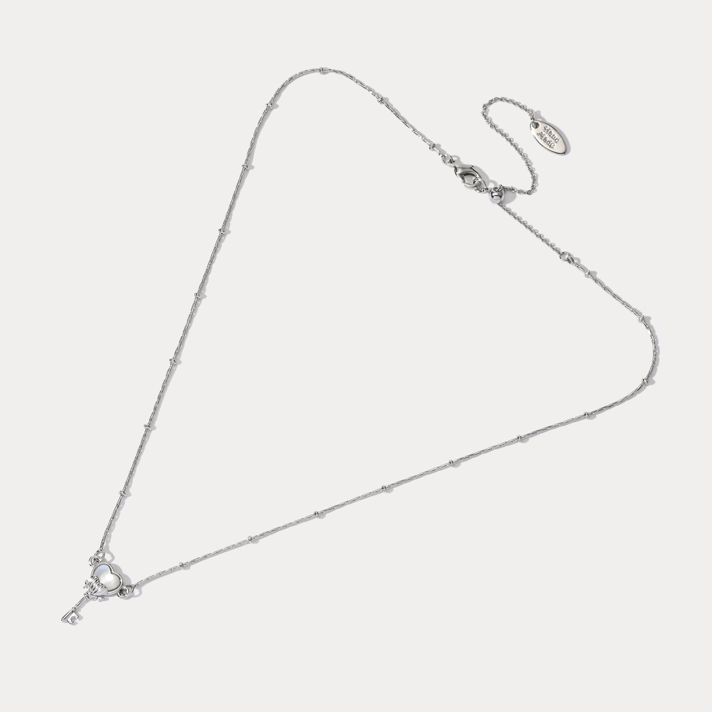 Key of the Heart Silver Necklace