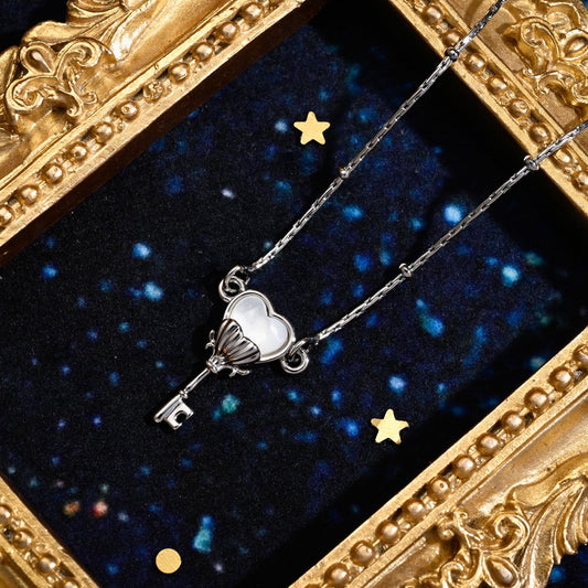 Key of the Heart Silver Necklace
