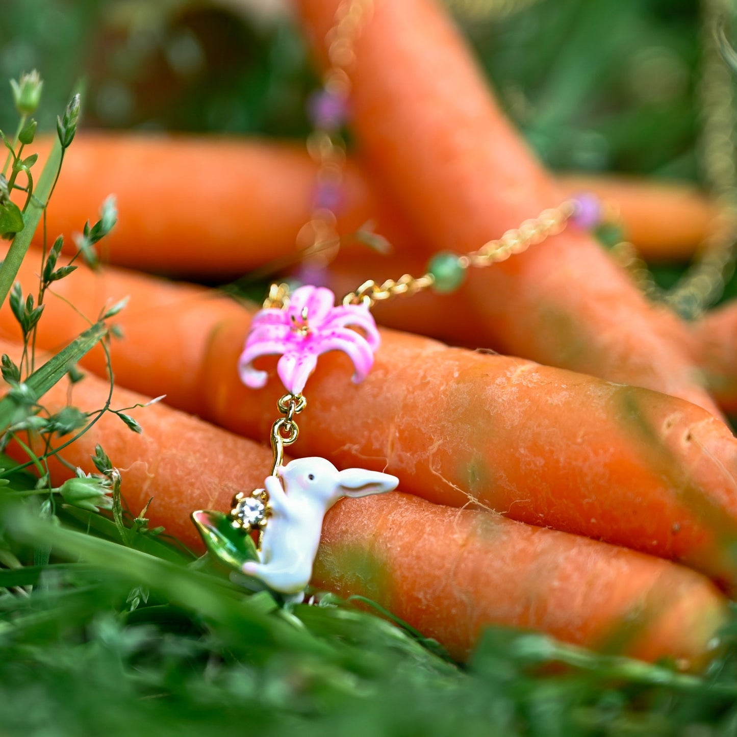 Lily Rabbit Necklace