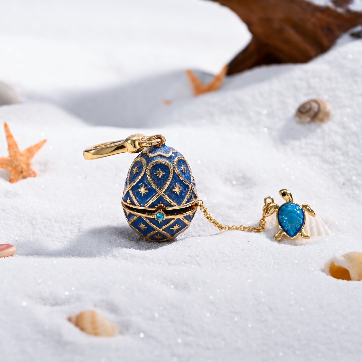 Turtle Egg Locket Necklace