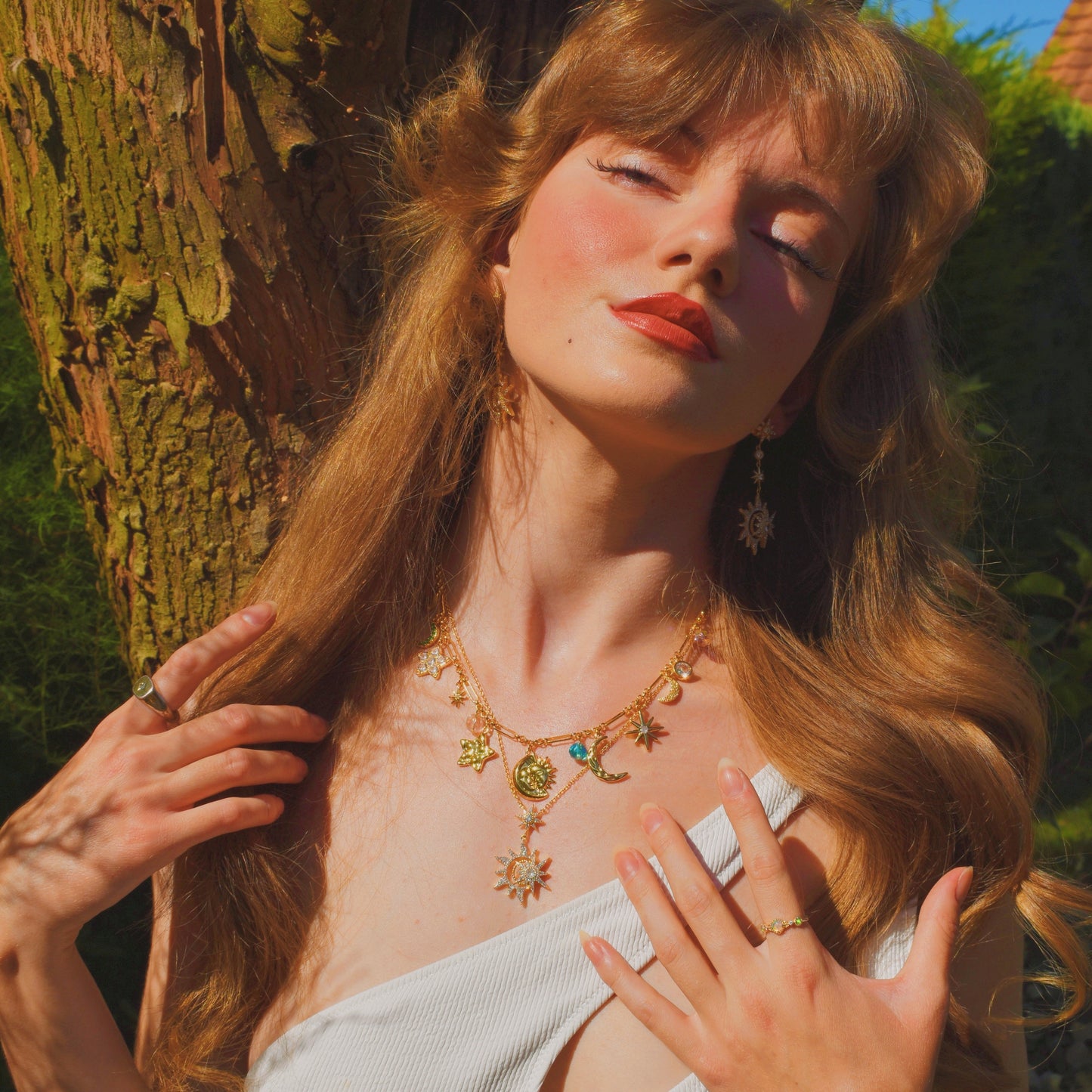 Moon Star Charm Necklace