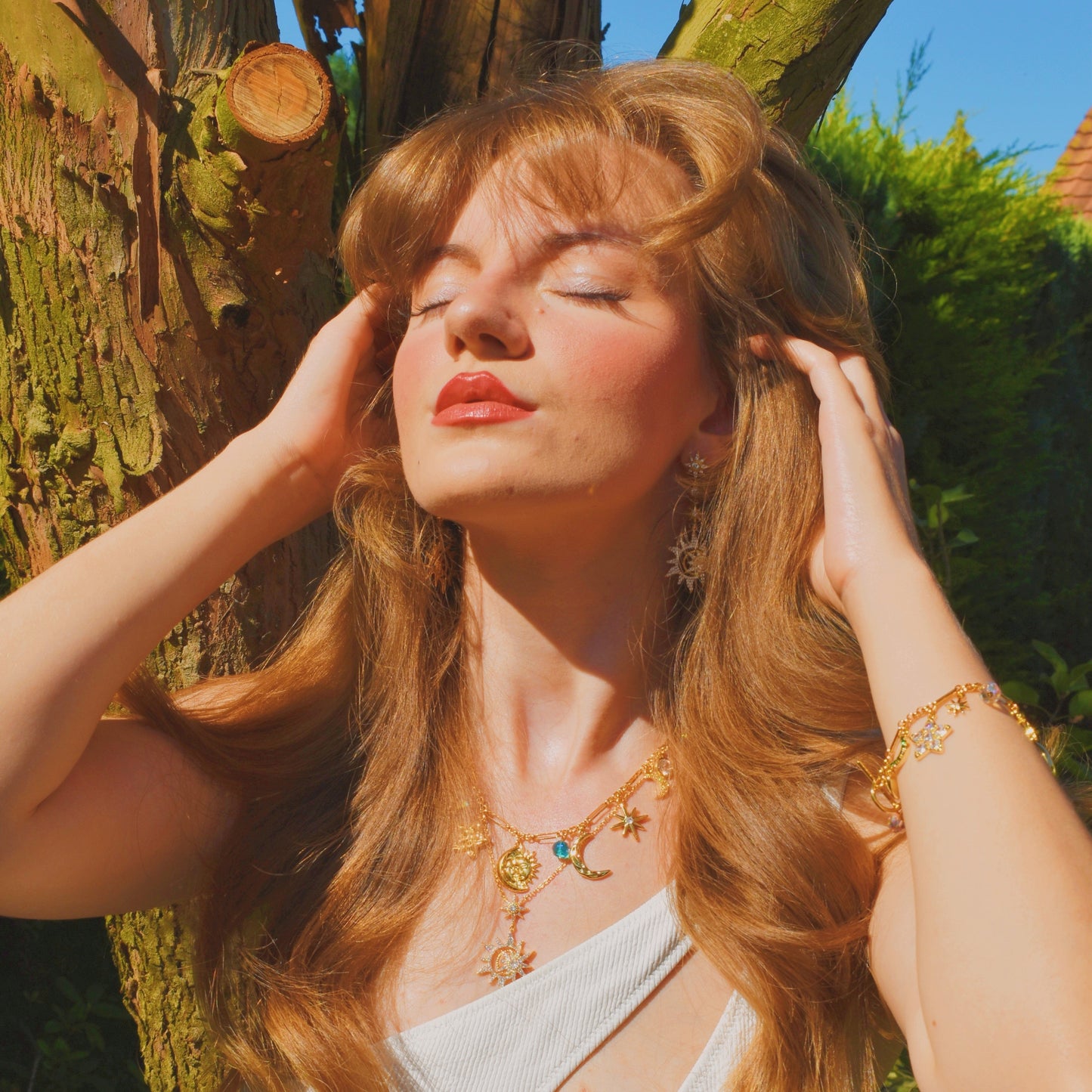 Moon Star Charm Necklace