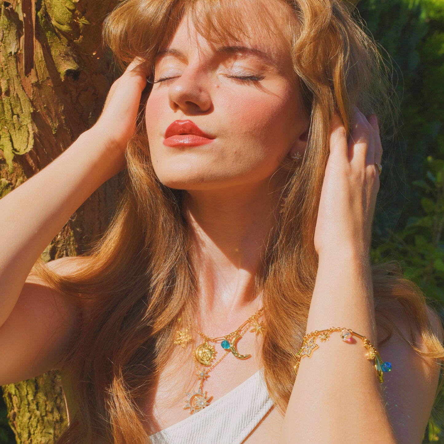 Moon Star Charm Necklace