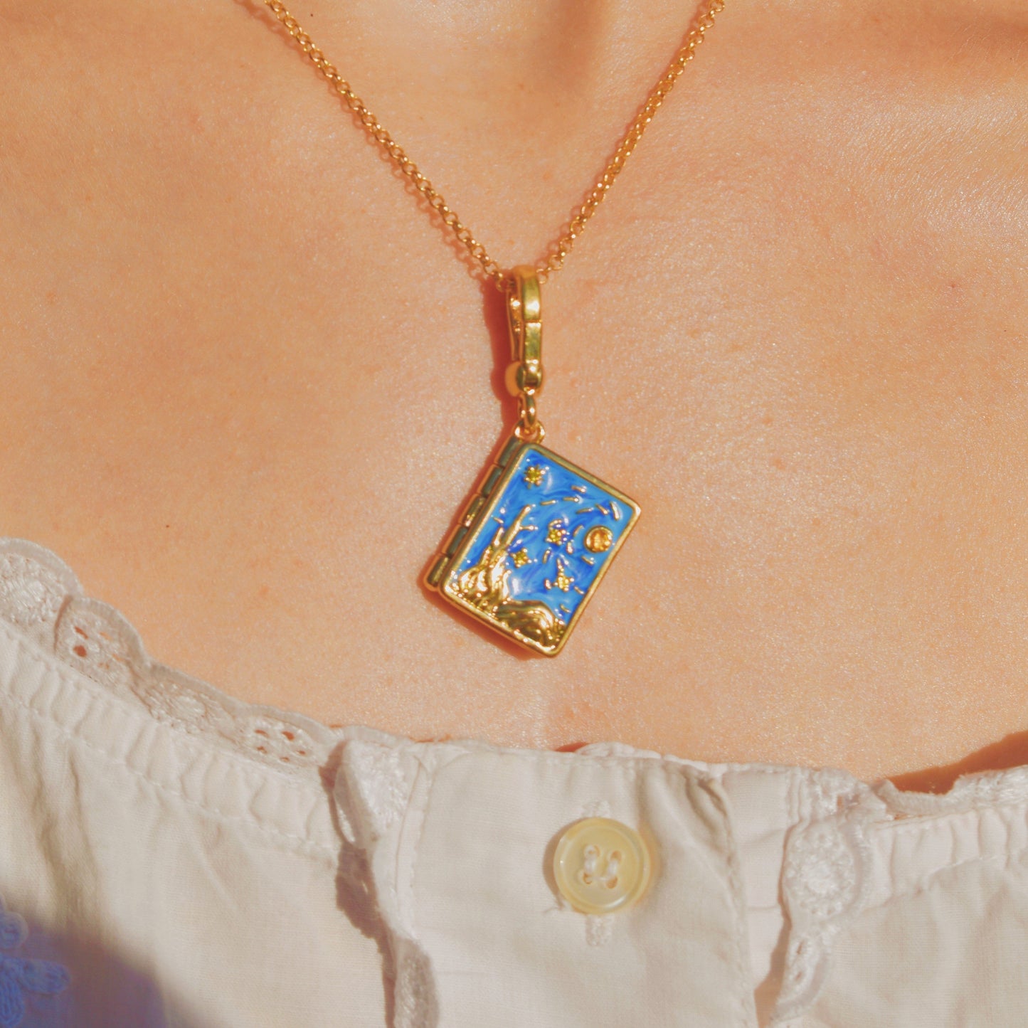 Starry Night Locket Necklace