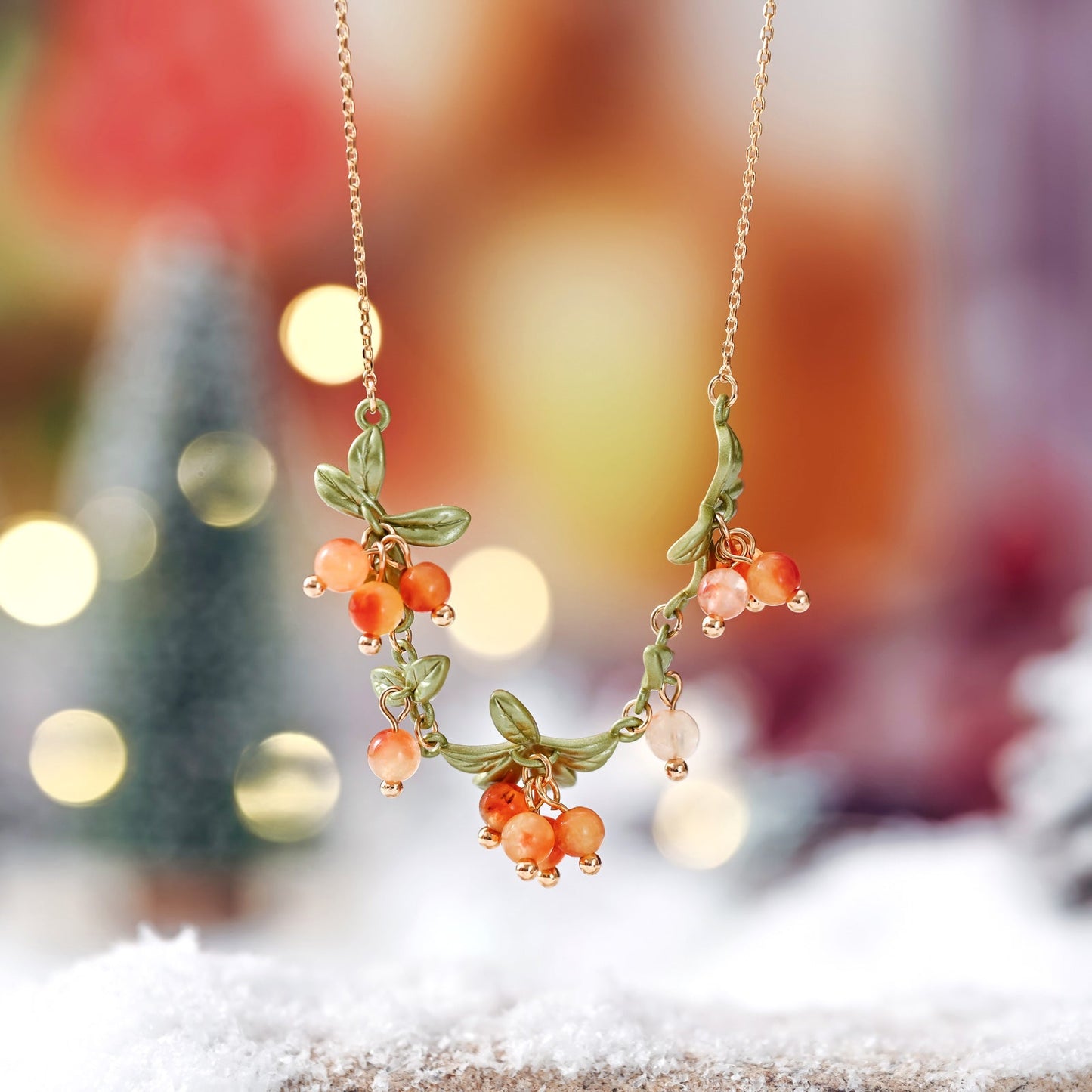 Orange Berry Necklace
