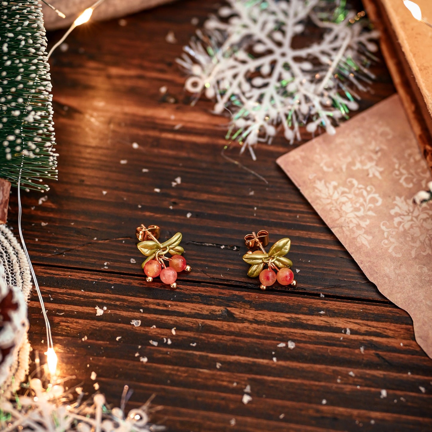 Orange Berry Earrings
