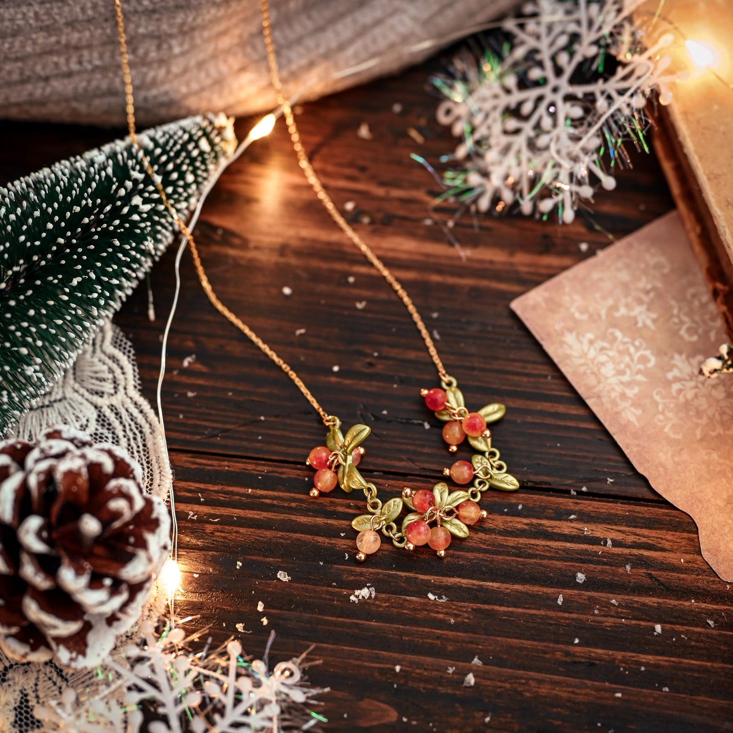 Orange Berry Necklace