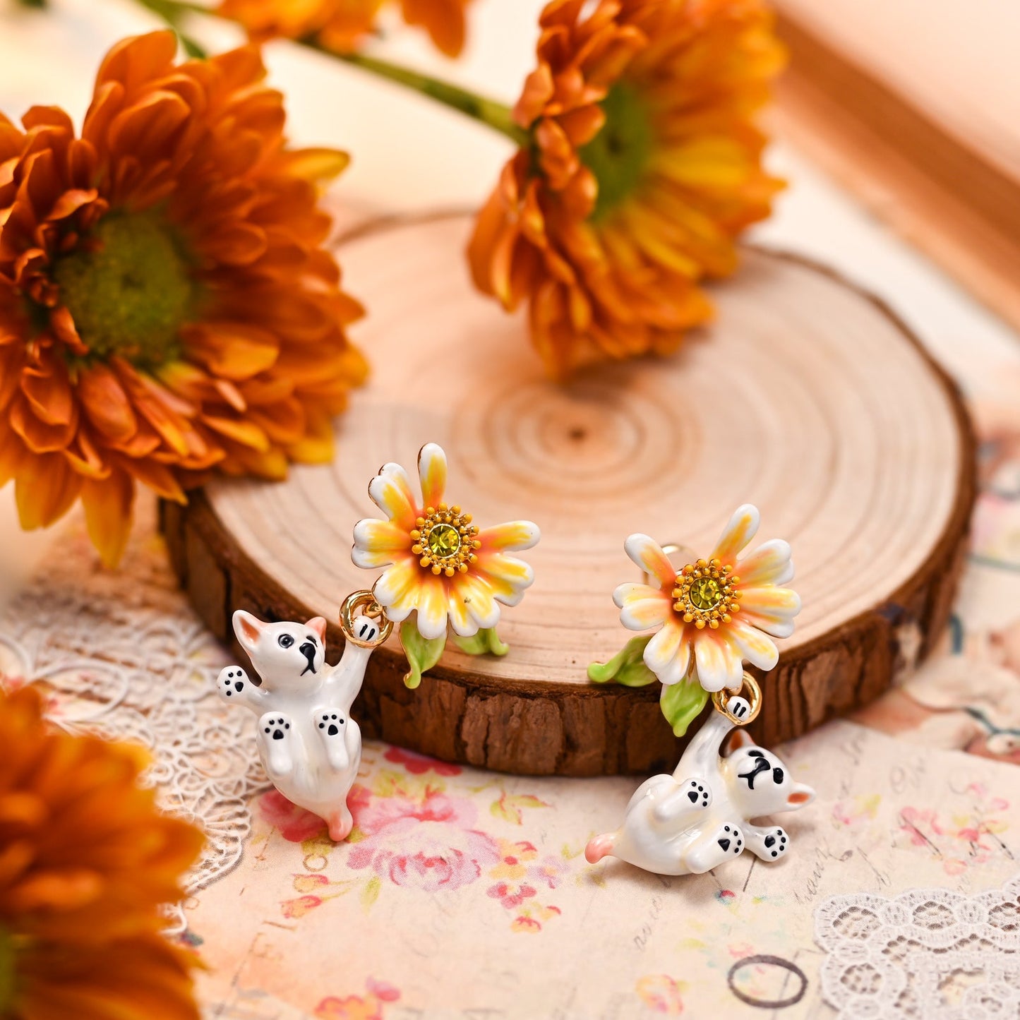 Daisy Dog Earrings