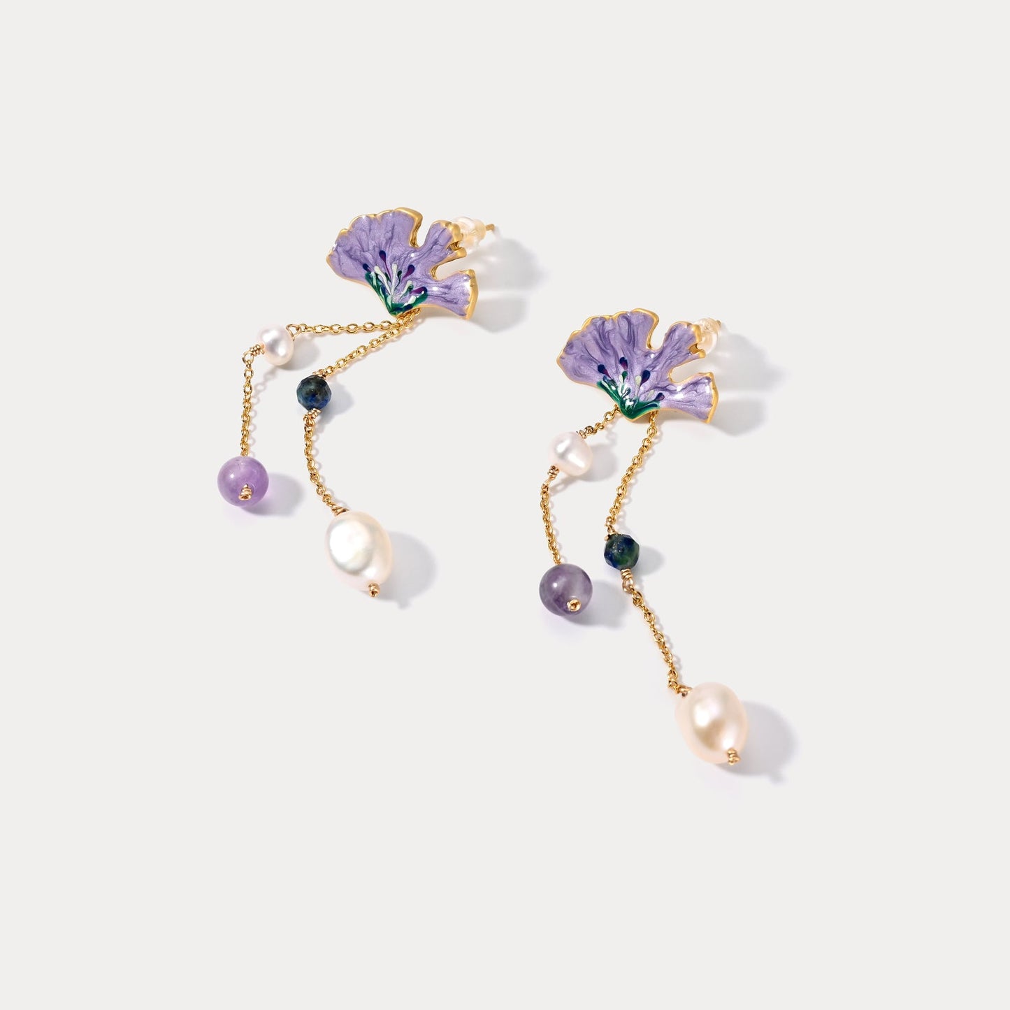 Ginkgo Leaf Dangling Earrings