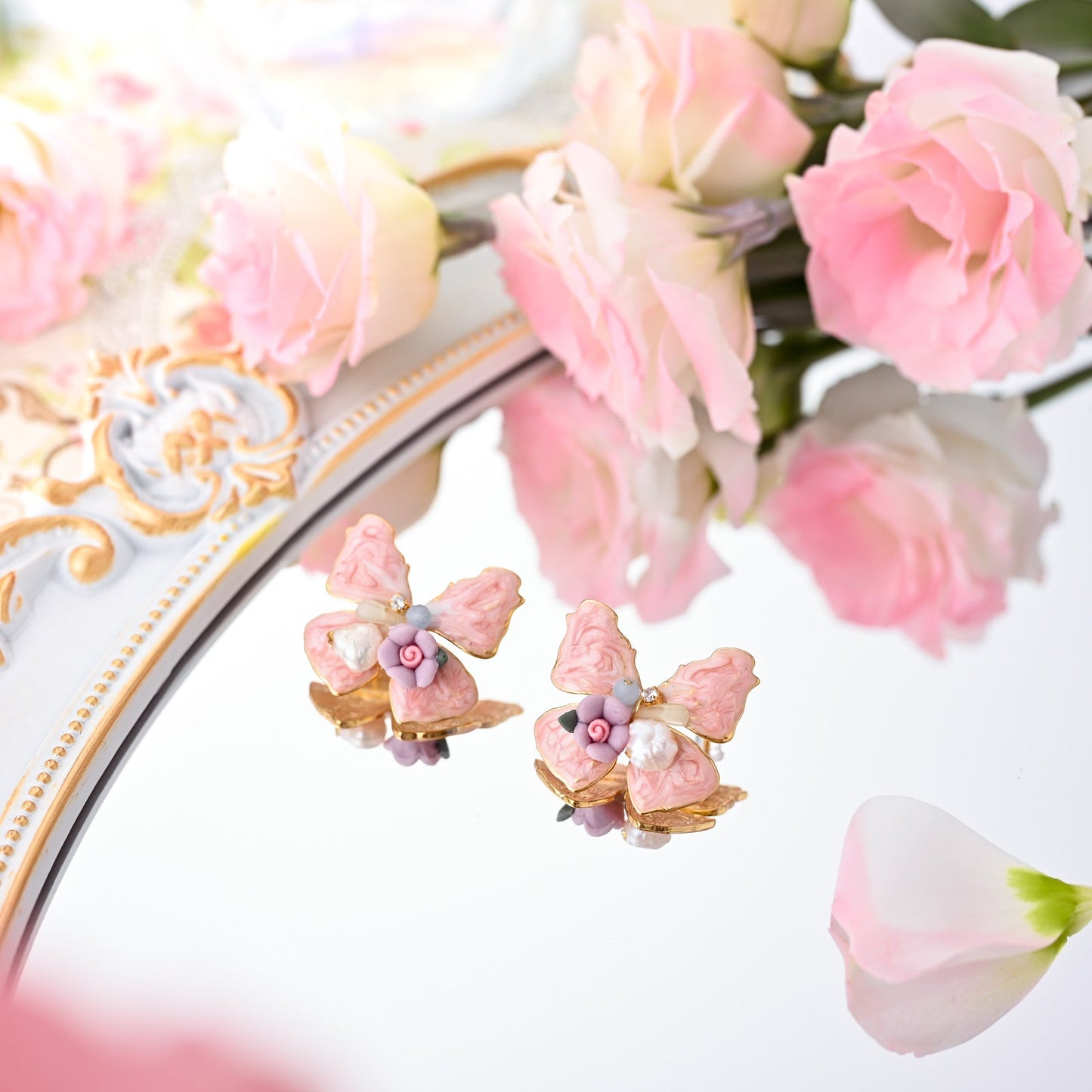 Pink Butterfly Earrings