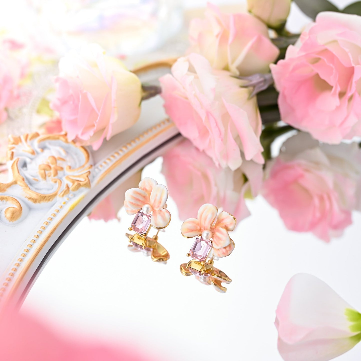 Flower Crystal Earrings