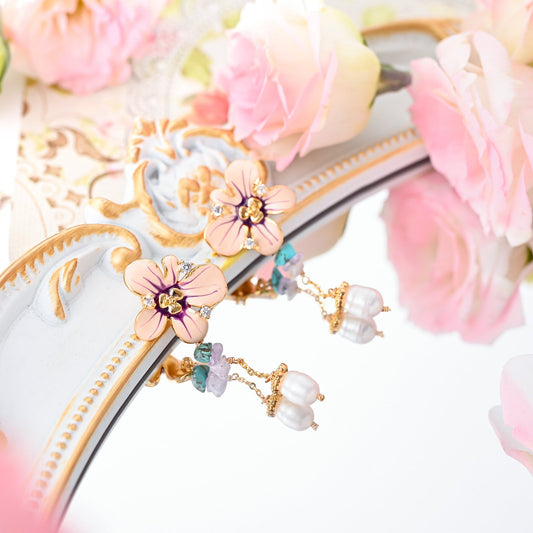 Flower Dangling Earrings