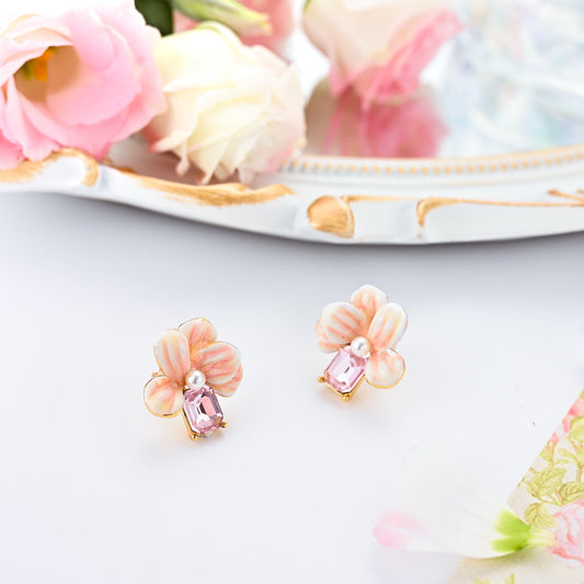 Flower Crystal Earrings