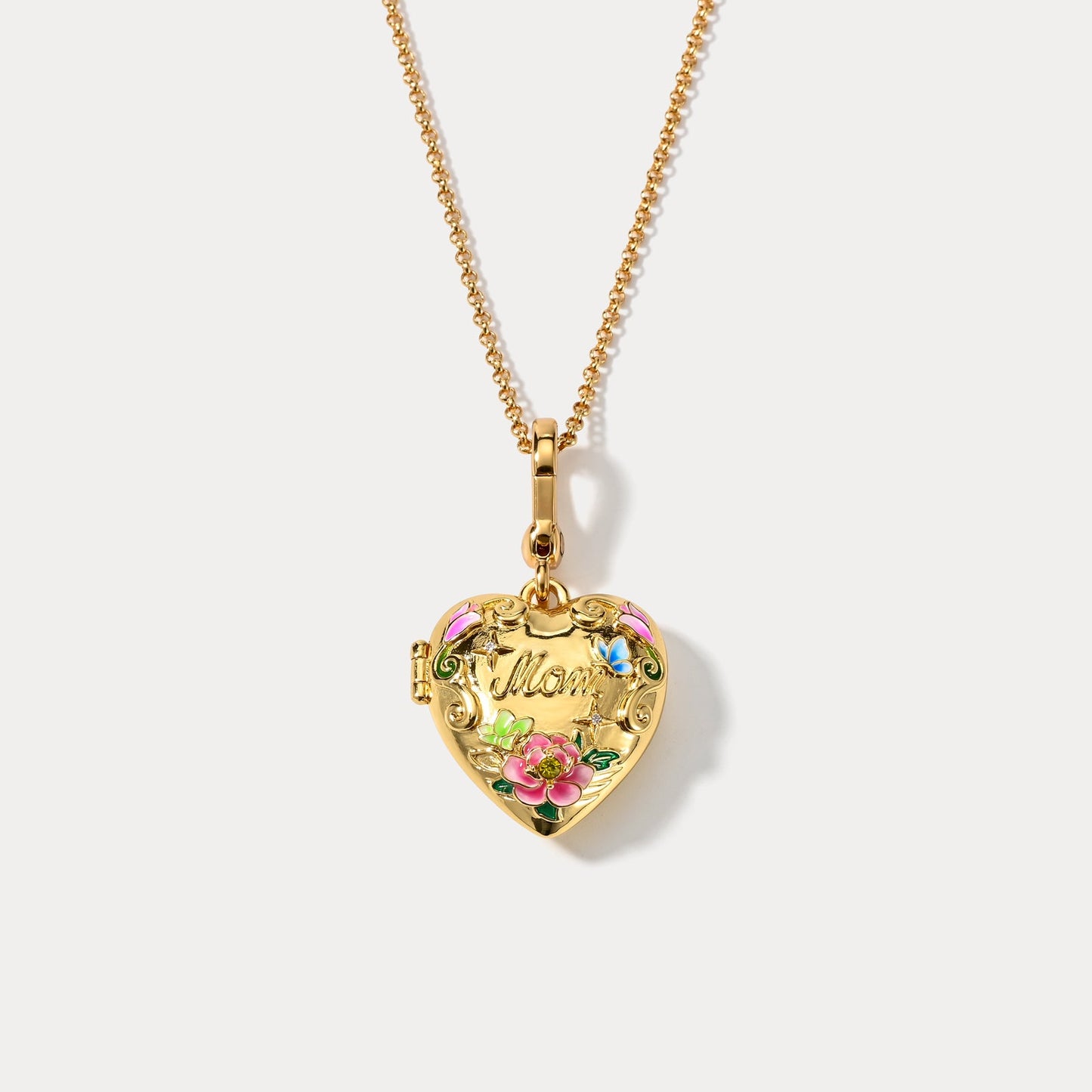 Mom Heart Locket Necklace