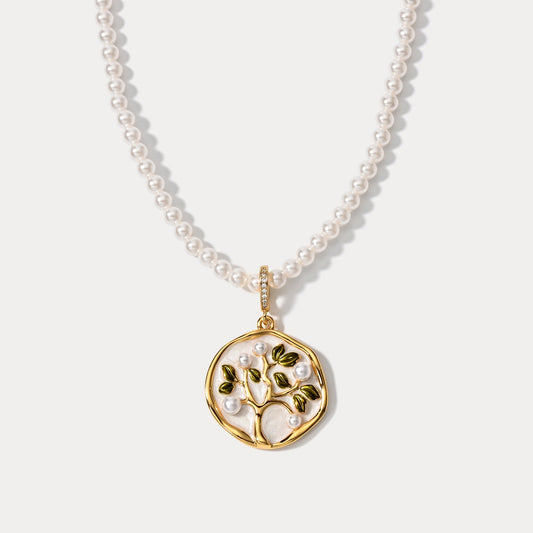 Tree of Life Pearl Necklace