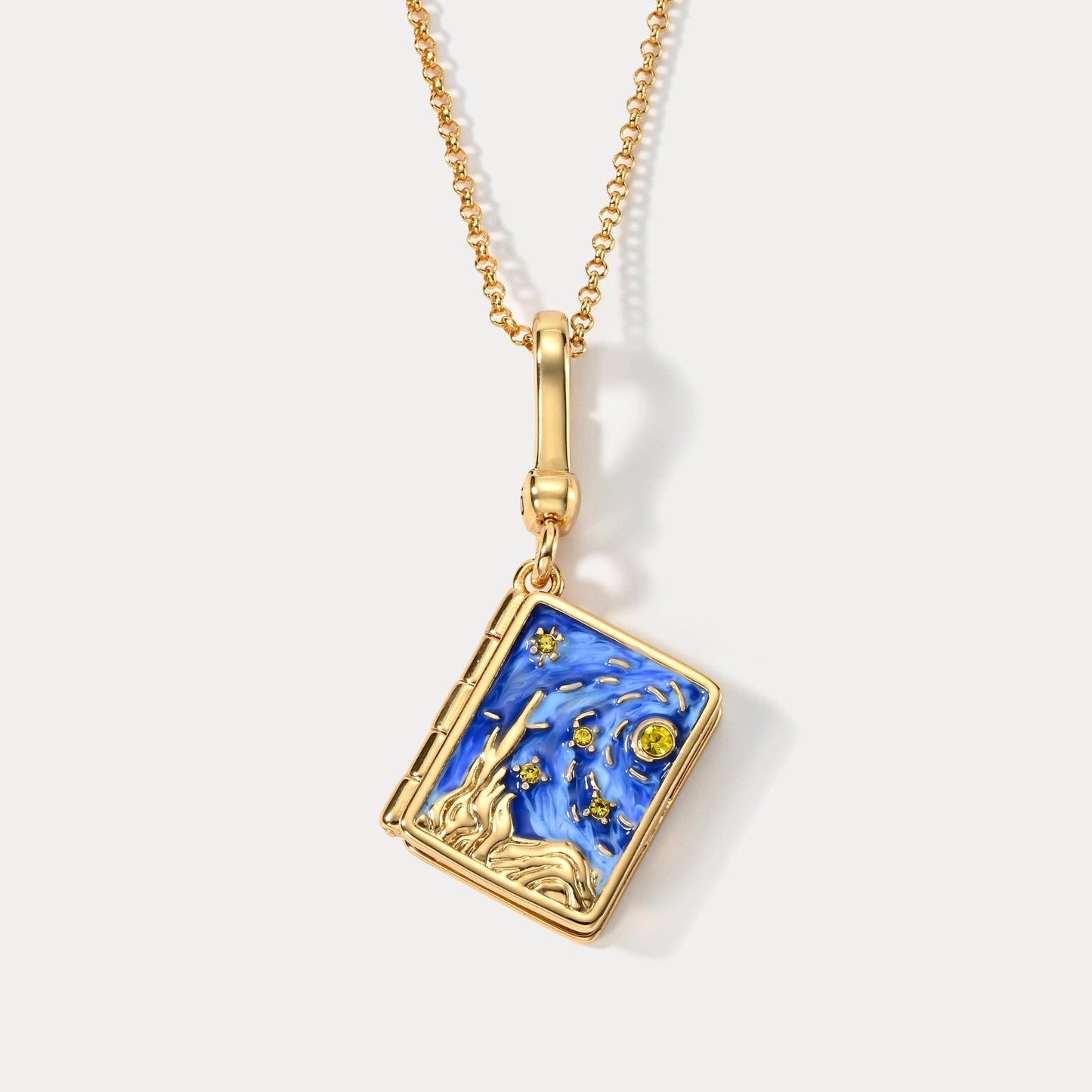 Starry Night Locket Necklace