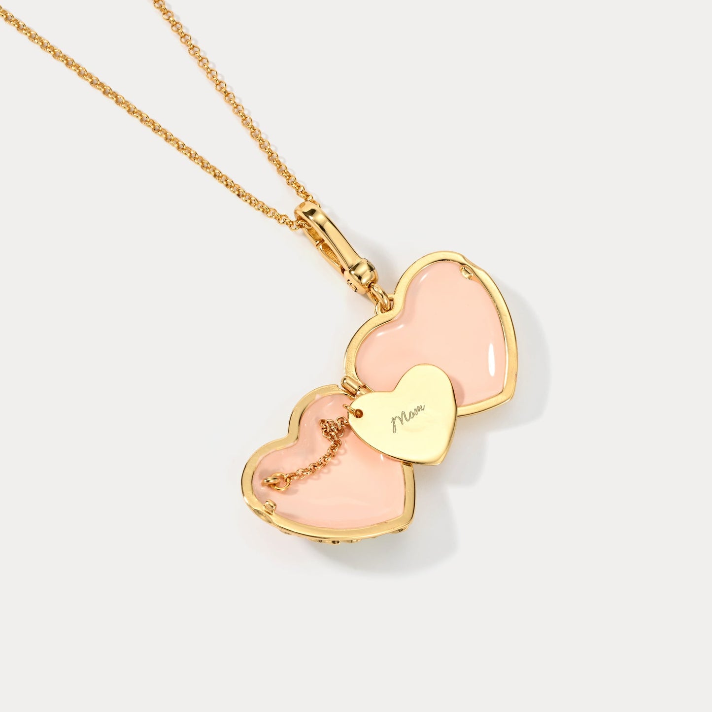 Mom Heart Locket Necklace