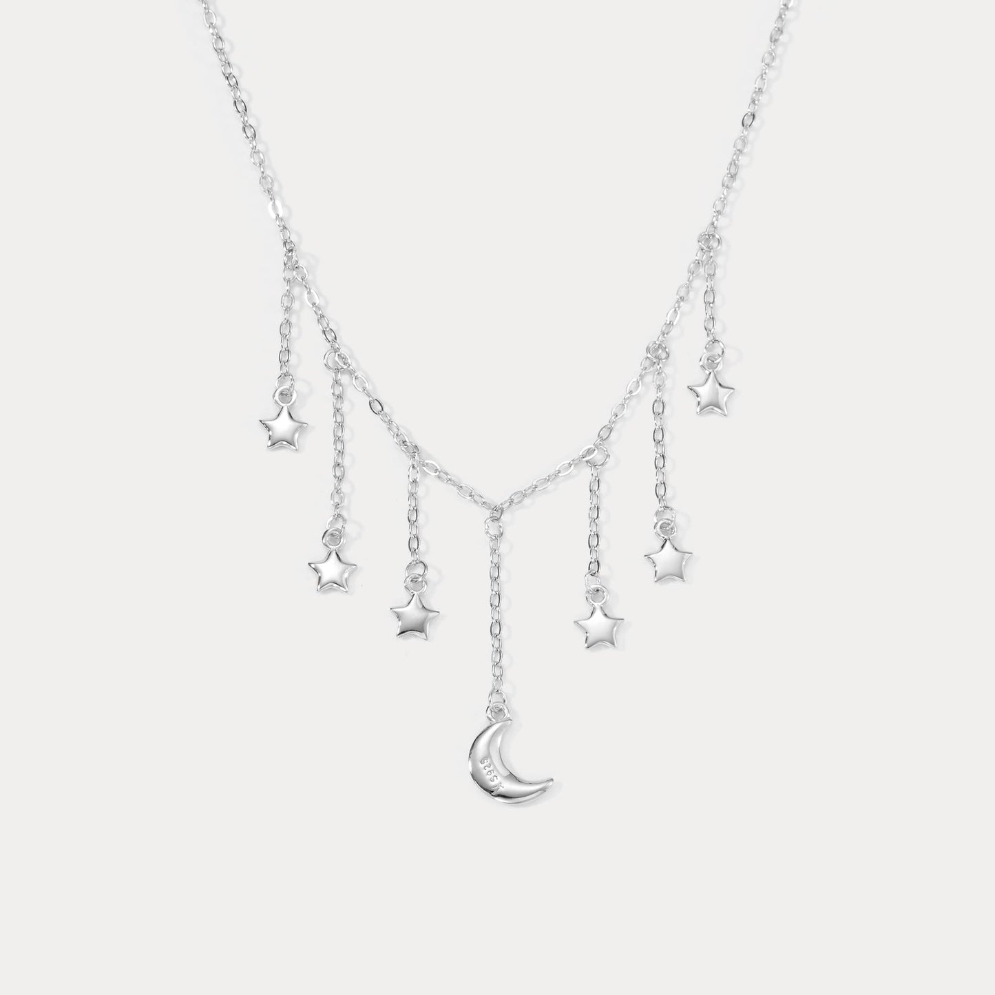 Moon and Star Tassel Necklace